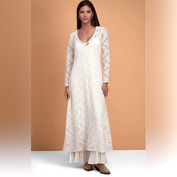 JOHNNY WAS Tayla Lace Maxi Dress - Picture 1 of 16
